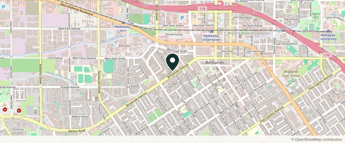 Map showing the exact location of RenaissanceMD at 420 Brookside Ave, Redlands, CA 92373, USA