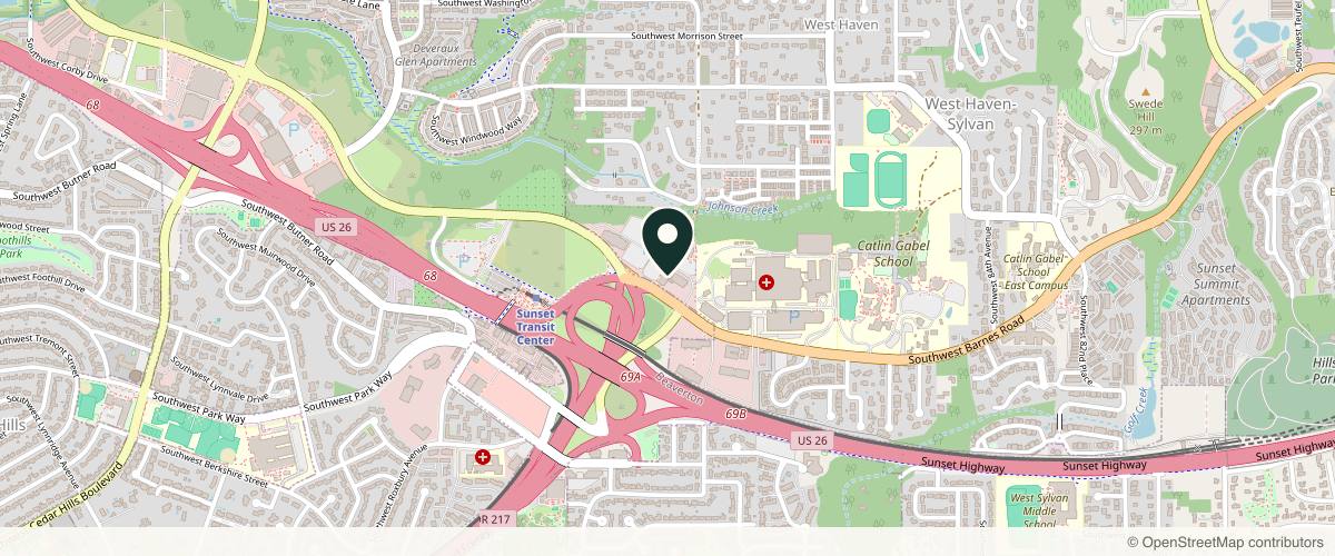 Map showing the exact location of Renew Aesthetic & Laser Clinic in Portland at 9555 SW Barnes Rd #360, Portland, OR 97225, USA
