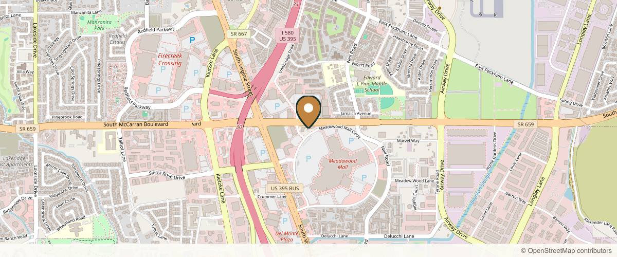 Map showing the exact location of Renew MD Medical Spa at 5060 Meadowood Mall Cir, Reno, NV 89502, USA