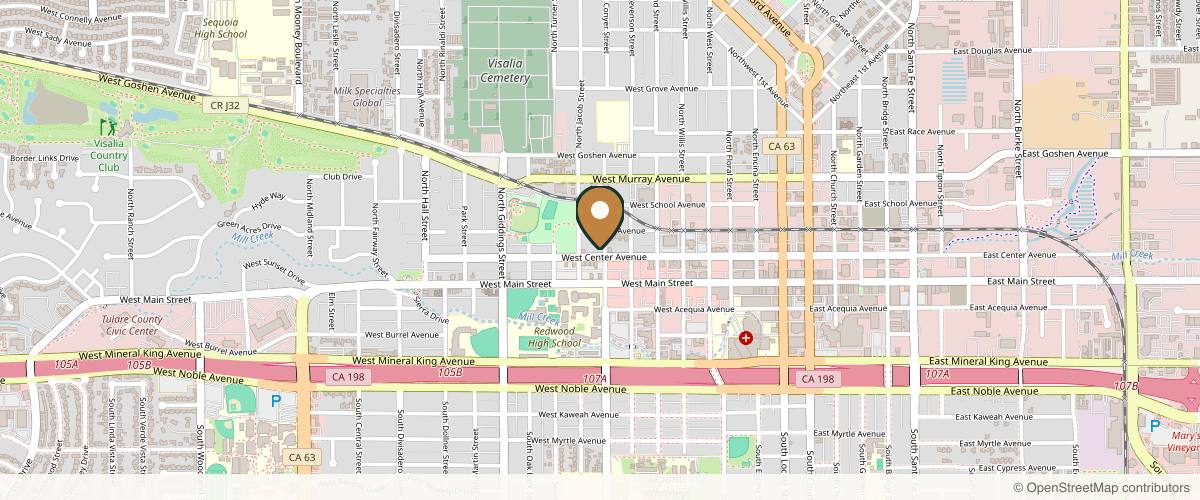 Map showing the exact location of Renew Medical Aesthetics at 902 W Center Ave, Visalia, CA 93291, USA