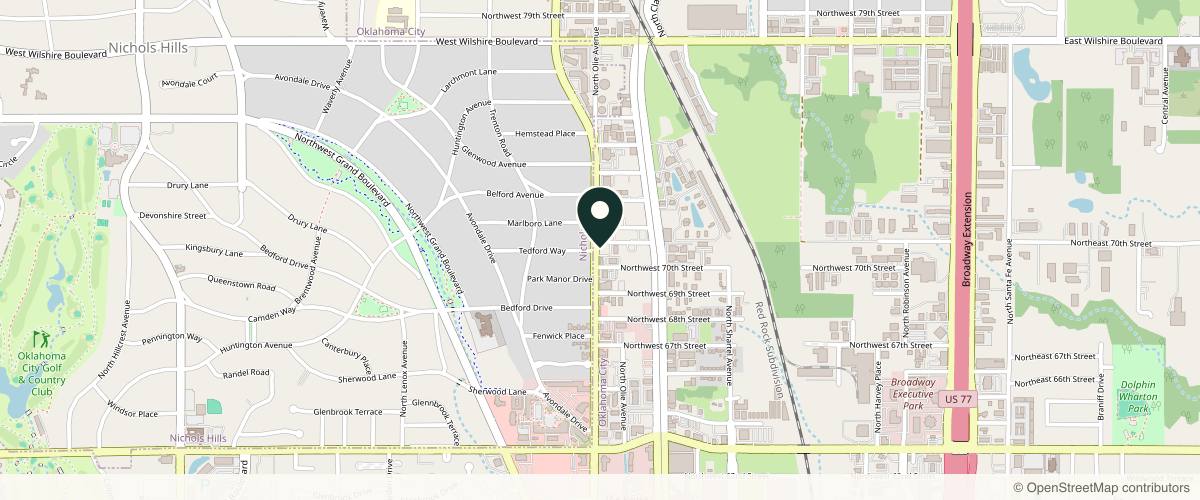 Map showing the exact location of Renew Wellness & Aesthetics at 7118 N Western Ave, Oklahoma City, OK 73116, USA