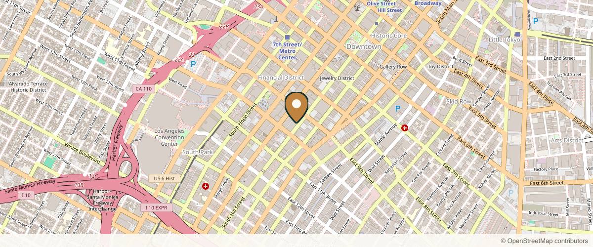 Map showing the exact location of RenewMe/MOOV (IV Therapy + Medspa) at 939 S Hill St Unit 102, Los Angeles, CA 90015, USA