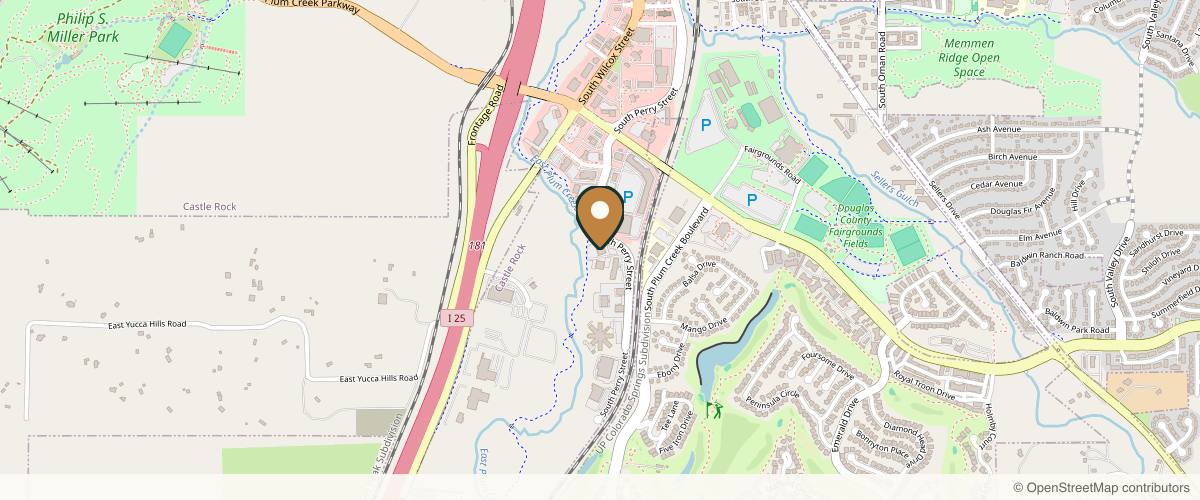 Map showing the exact location of Renova Medical Aesthetics at 1001 S Perry St #105a, Castle Rock, CO 80104, USA