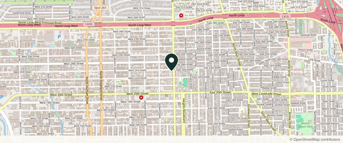 Map showing the exact location of Renud Med Spa at 2233 Yale St Ste 250, Houston, TX 77008, USA