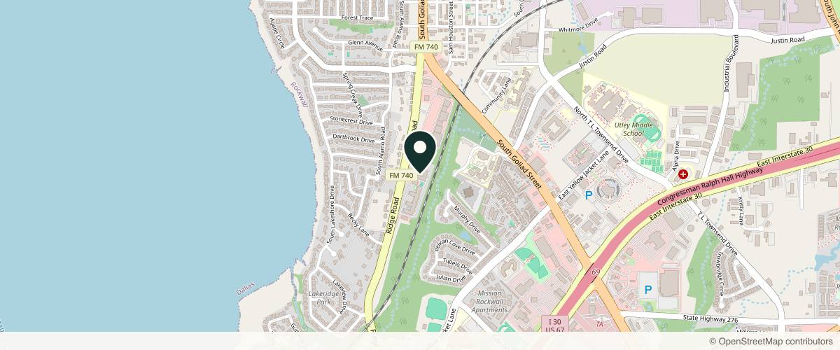 Map showing the exact location of Replenish Beauty and Wellness at 1307 Ridge Rd Ste 1104 Rm 127, Rockwall, TX 75087, USA