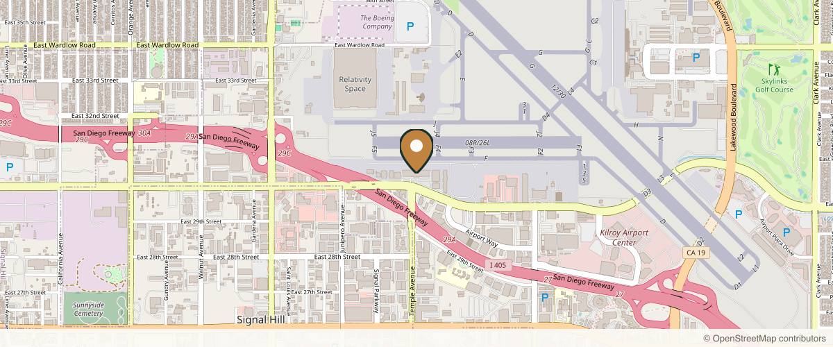 Map showing the exact location of Resplendent Day Spa at 2801 E Spring St Ste 120, Long Beach, CA 90806, USA