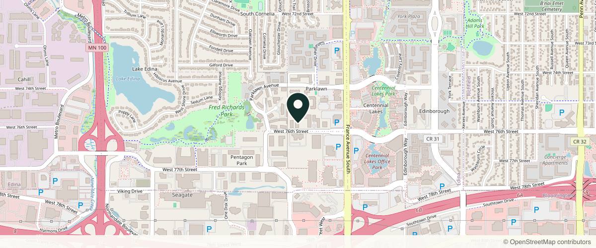 Map showing the exact location of Restart Day Spa at 4444 W 76th St Ste 200, Edina, MN 55435, USA