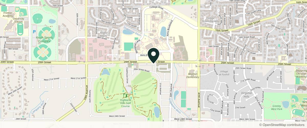 Map showing the exact location of Restoration Medical Aesthetics at 5100 W 20th St Ste A, Greeley, CO 80634, USA