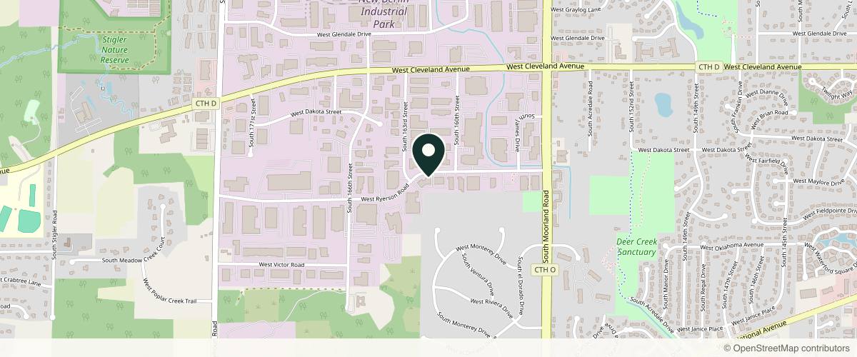 Map showing the exact location of Retrograde Aesthetics LLC at 16231 W Ryerson Rd, New Berlin, WI 53151, USA