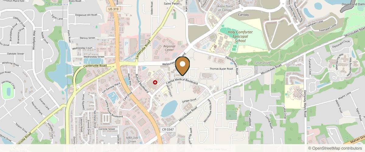 Map showing the exact location of Revital Aesthetics & Anti-Aging at 1876 Eider Ct A, Tallahassee, FL 32308, USA