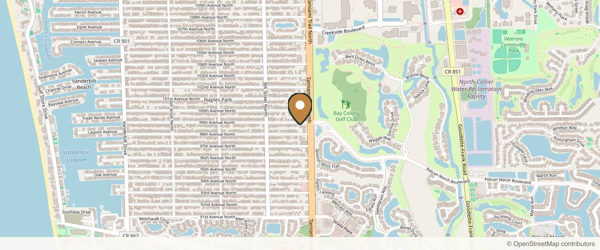 Map showing the exact location of Revital Med Spa and IV Drip Bar at 868 99th Ave N, Naples, FL 34108, USA