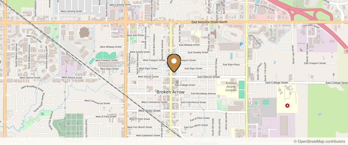 Map showing the exact location of Revitalize Medical Spa at 305 N Main St Ste 6, Broken Arrow, OK 74012, USA
