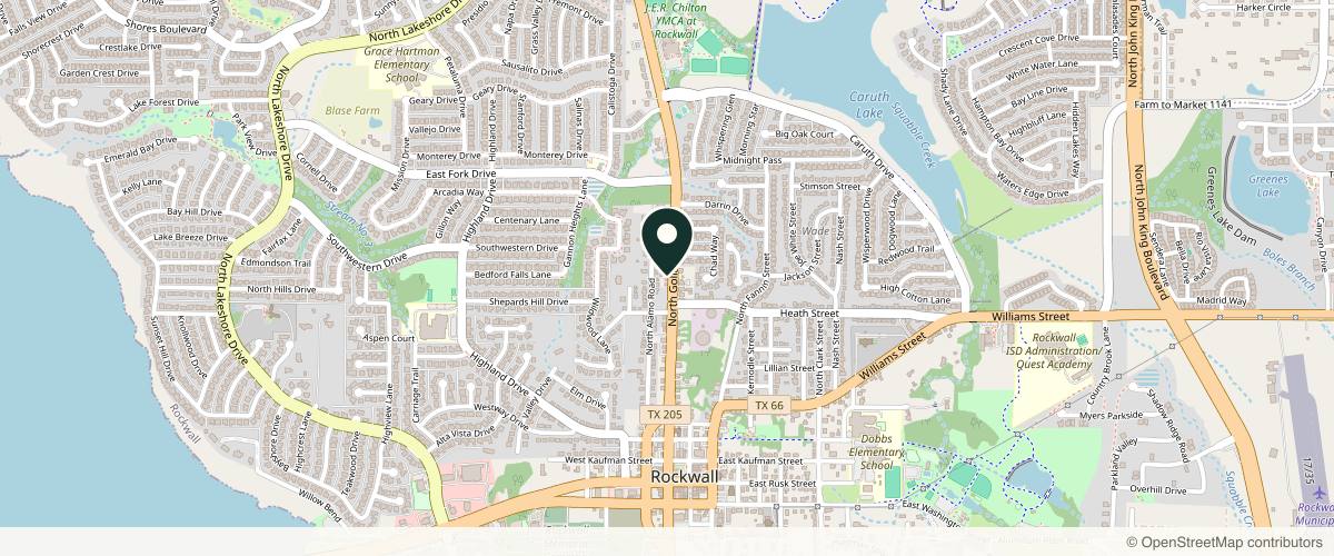 Map showing the exact location of Revive Aesthetics & Healthcare at 909 N Goliad St, Rockwall, TX 75087, USA