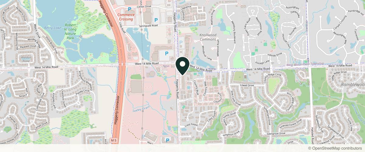 Map showing the exact location of Revive Med Spa Farmington Hills Ardis Schmitt, RN at 31182 Haggerty Rd, Farmington Hills, MI 48331, USA