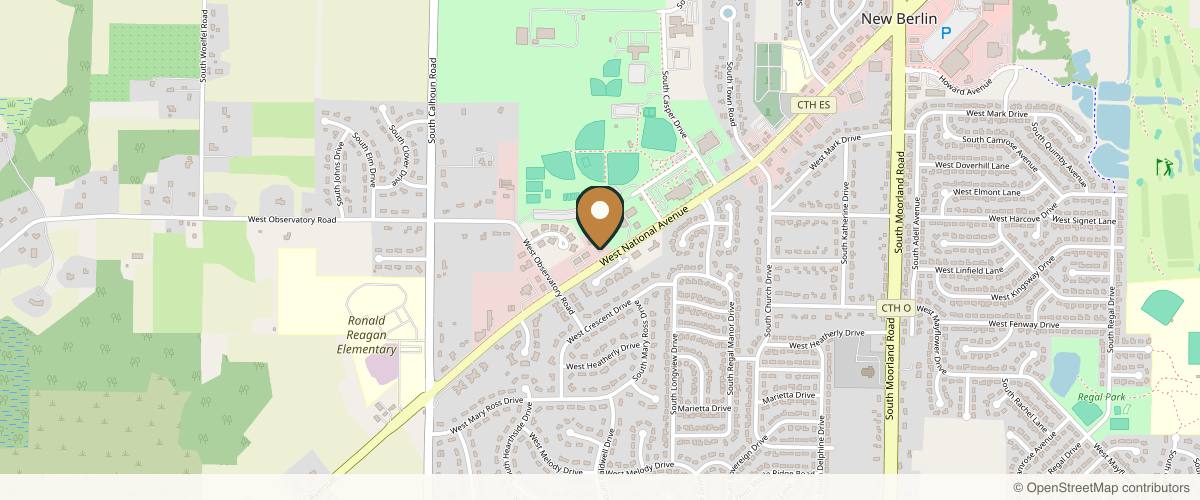 Map showing the exact location of Revive MKE at 16600 W National Ave, New Berlin, WI 53151, USA