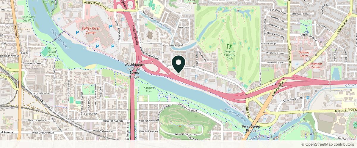 Map showing the exact location of Revive Skin Health and Wellness at 678 Country Club Rd, Eugene, OR 97401, USA