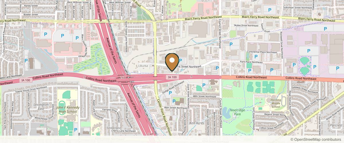 Map showing the exact location of Rhij Aesthetics, LLC at 1921 51st St NE Ste 4, Cedar Rapids, IA 52402, USA