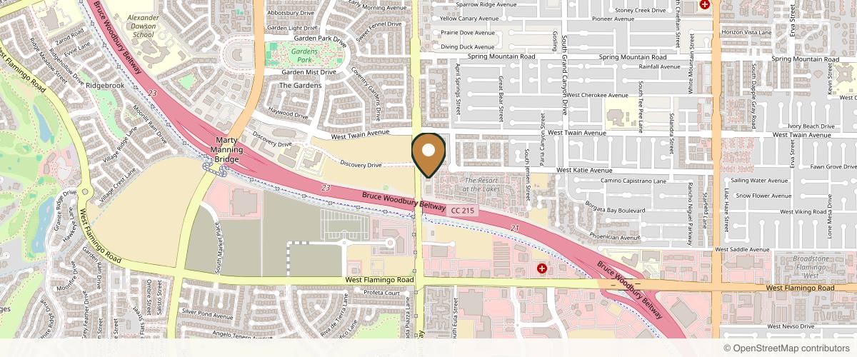 Map showing the exact location of Richards Cosmetic Surgery at 3860 S Hualapai Wy, Las Vegas, NV 89147, USA