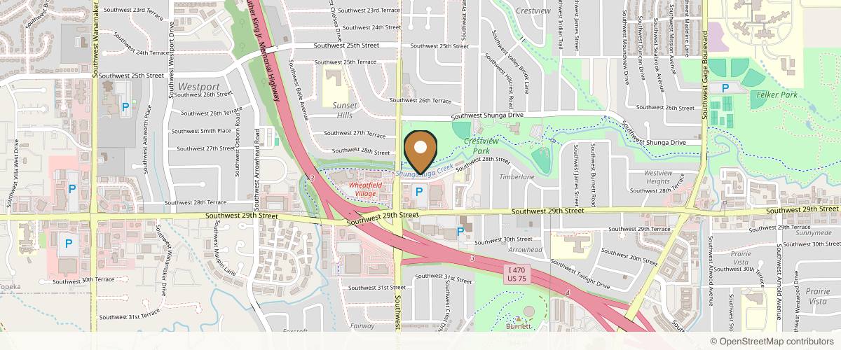 Map showing the exact location of Ricks Advanced Dermatology & Skin Surgery at 5120 SW 28th St, Topeka, KS 66614, USA