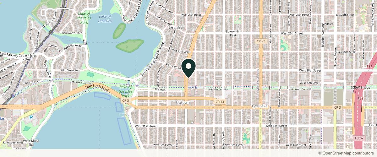 Map showing the exact location of Ritual MedSpa at 2819 Hennepin Ave Ste C, Minneapolis, MN 55408, USA