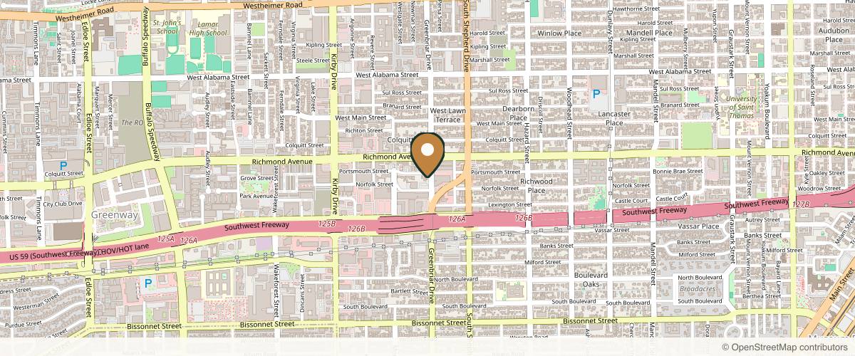 Map showing the exact location of River Oaks Skin Institute at 3700 Greenbriar Dr, Houston, TX 77098, USA