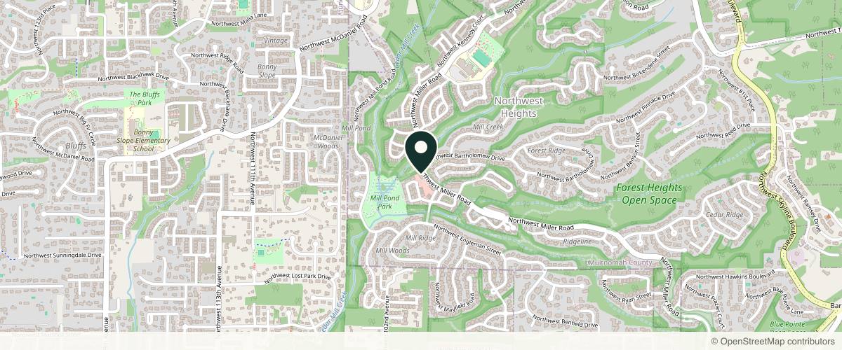 Map showing the exact location of Rivière Med Spa at 2127 NW Miller Rd Bldg D, Suite A, Portland, OR 97229, USA
