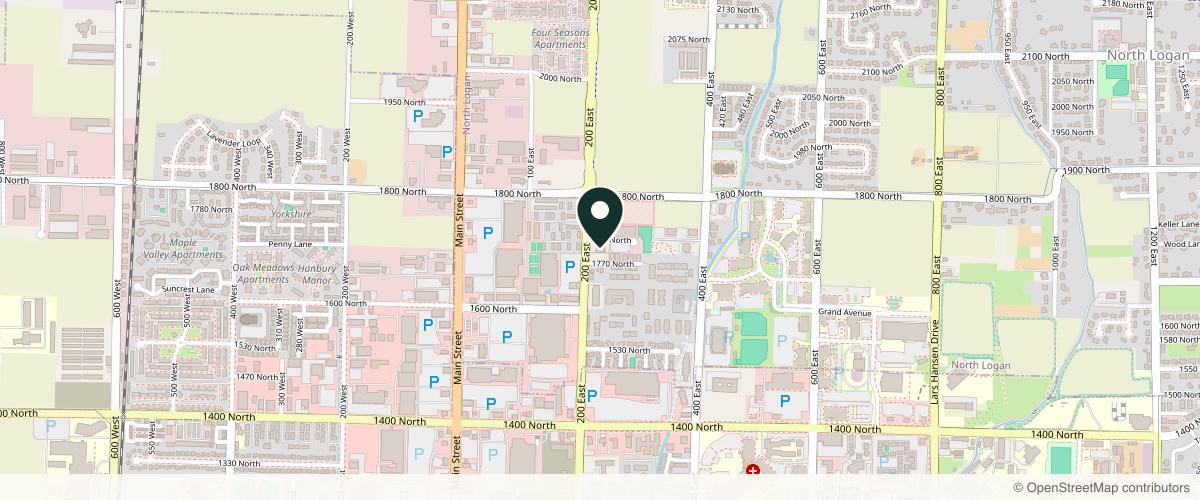 Map showing the exact location of Rocky Mountain Dermatology at 1760 N 200 E #101, North Logan, UT 84341