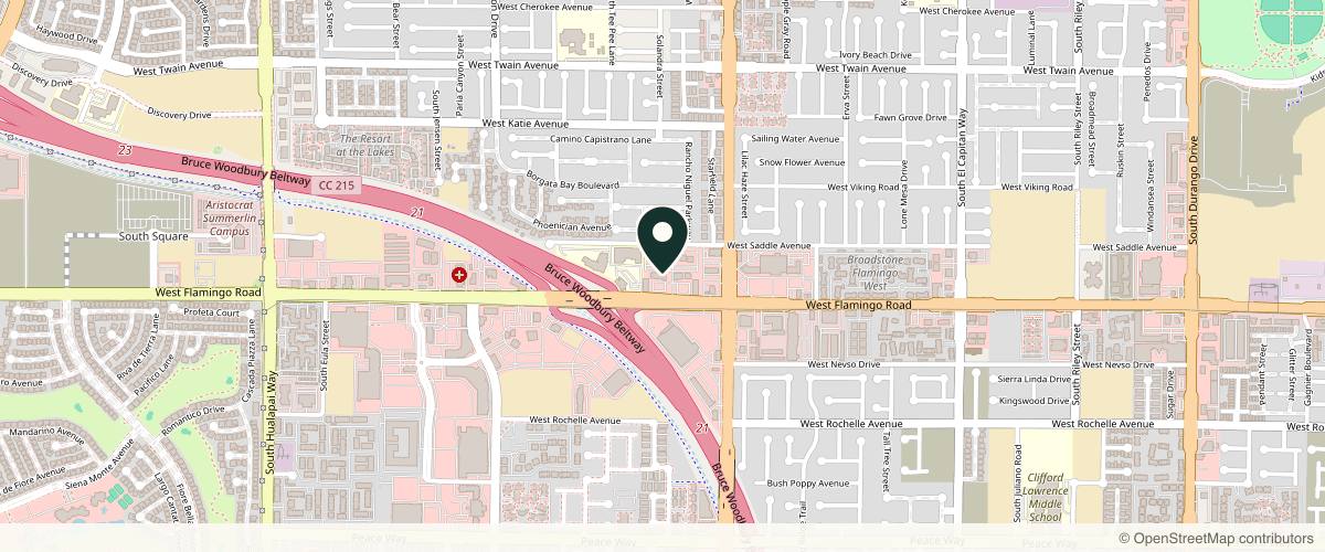 Map showing the exact location of Rove Wellness & Medspa at 9516 W Flamingo Rd Unit 125, Las Vegas, NV 89147, USA