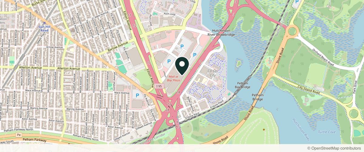 Map showing the exact location of Royal Med Spa at 200 Baychester Avenue The Mall at Bay Plaza 3rd Floor Store Number 3058, Bronx, NY 10475, USA