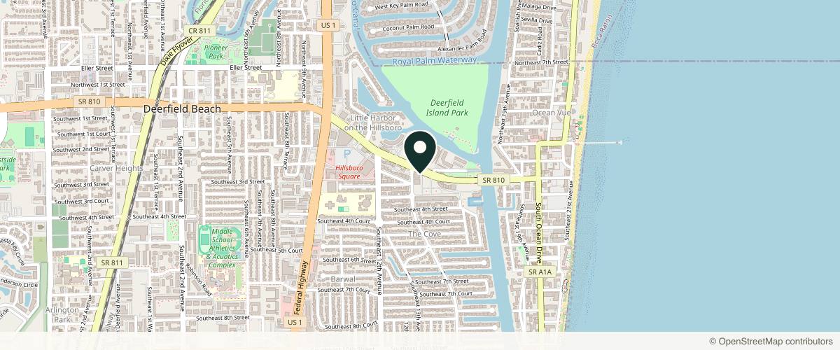 Map showing the exact location of RSB Dermatology: Robert S. Bader, MD at 1500 E Hillsboro Blvd Ste 204, Deerfield Beach, FL 33441