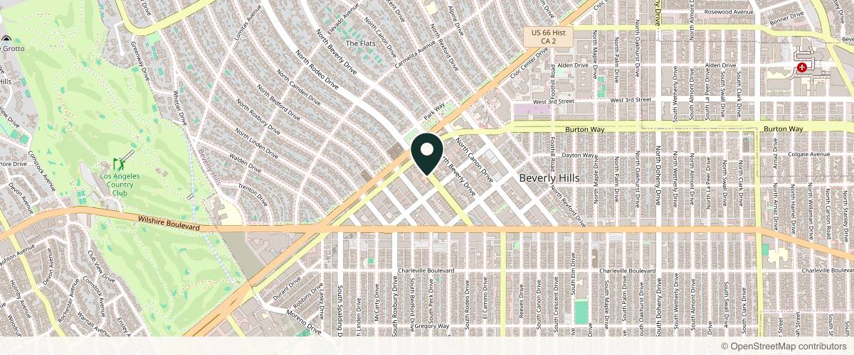 Map showing the exact location of Salar Hazany MD at 421 N Rodeo Dr Ste T-13, Beverly Hills, CA 90210