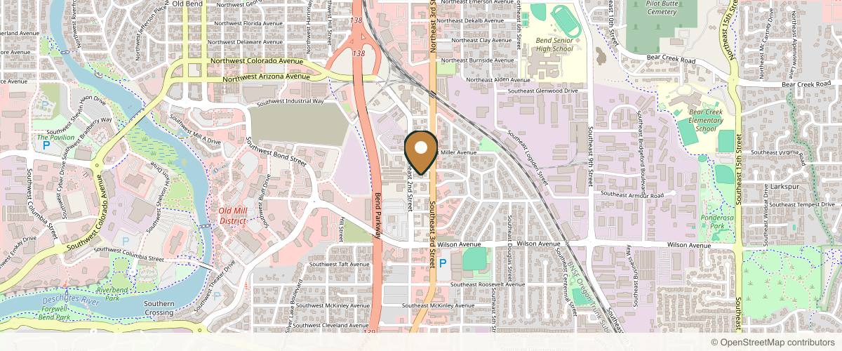 Map showing the exact location of Salt Aesthetics at 222 SE Urania Ln Ste 3, Bend, OR 97702, USA