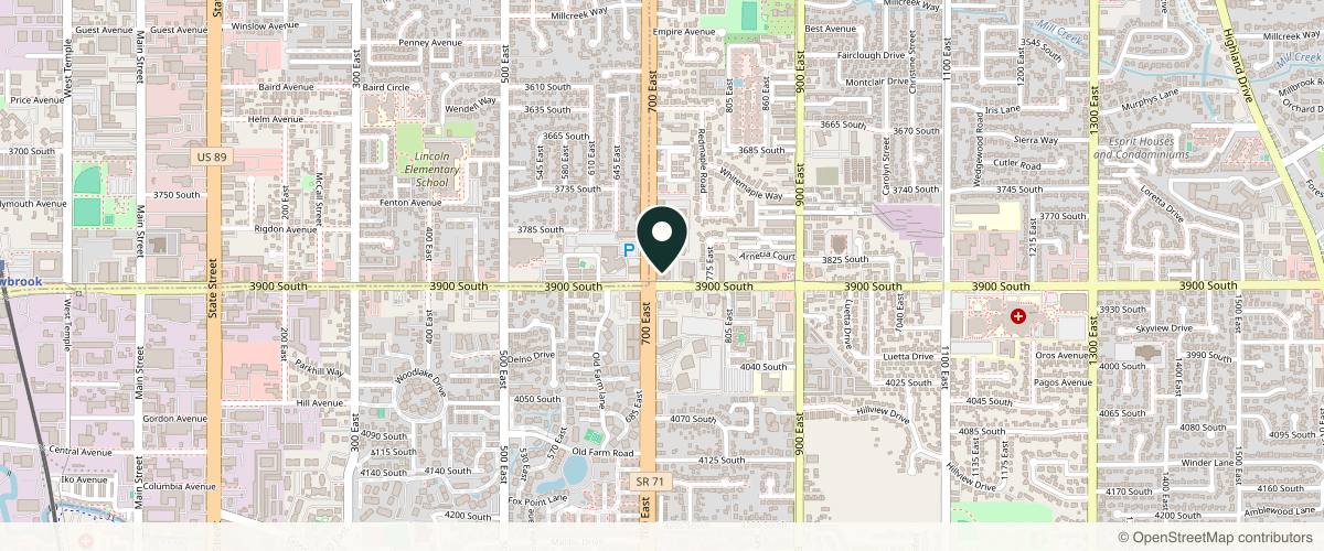 Map showing the exact location of Salt Lake City Botox and Fillers at 715 E 3900 S Ste 108B, Salt Lake City, UT 84107, USA