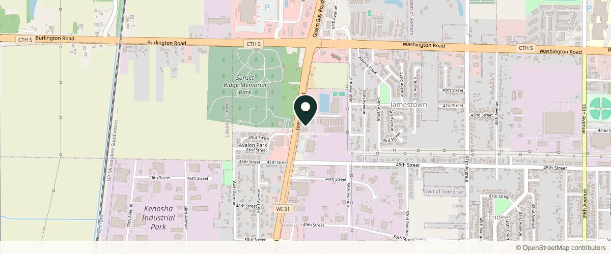 Map showing the exact location of Salvation Aesthetics at 4235 Green Bay Rd Ste 10, Kenosha, WI 53144, USA