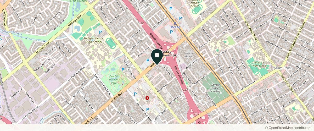 Map showing the exact location of San Jose Medical Spa at 2360 McKee Rd 10, 2nd floor, San Jose, CA 95116, USA
