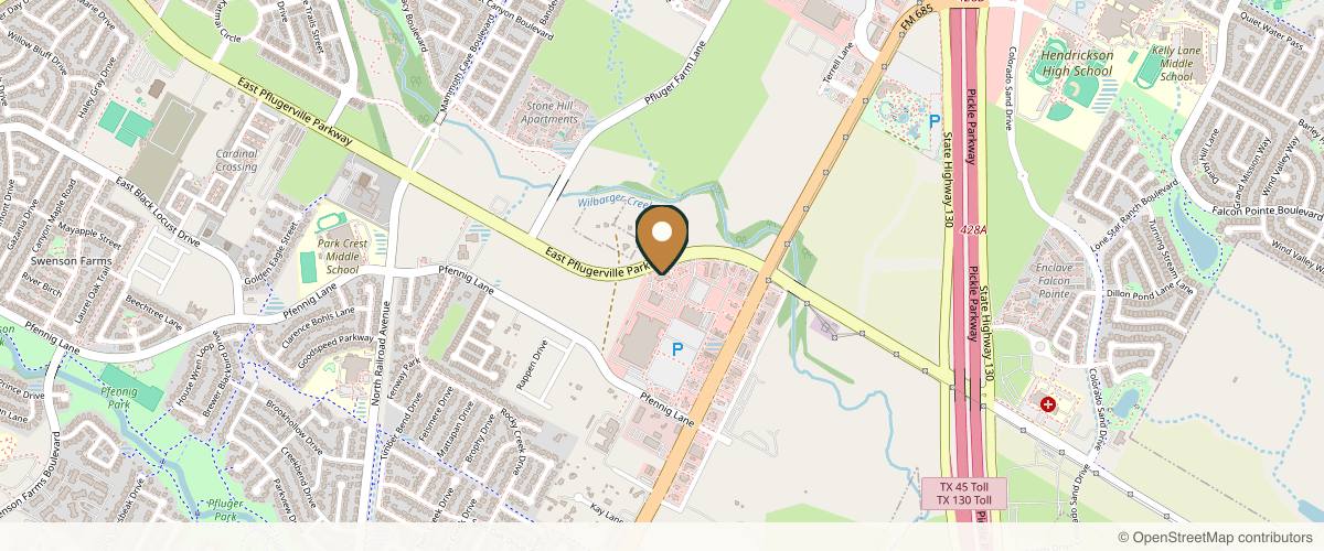 Map showing the exact location of Sanova Dermatology | Austin - Pflugerville at 1601 E Pflugerville Pkwy Ste 1102, Pflugerville, TX 78660, USA