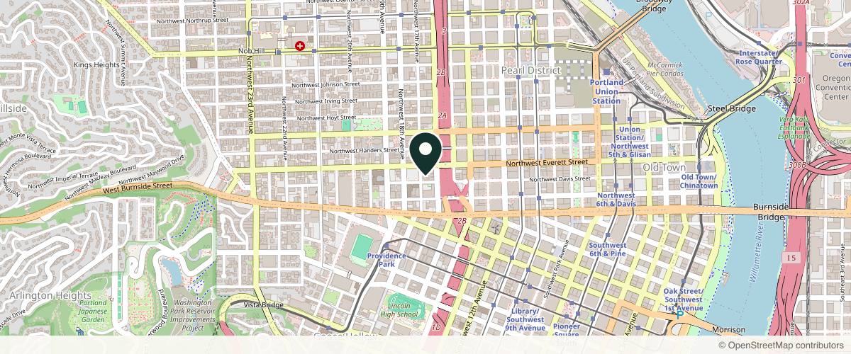 Map showing the exact location of SANTÉ Aesthetics & Regenerative Medicine at 210 NW 17th Ave, Portland, OR 97209, USA