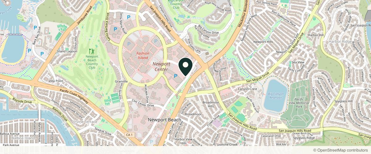Map showing the exact location of Schweiger Dermatology Group - NPB Avocado at 1441 Avocado Ave #409, Newport Beach, CA 92660