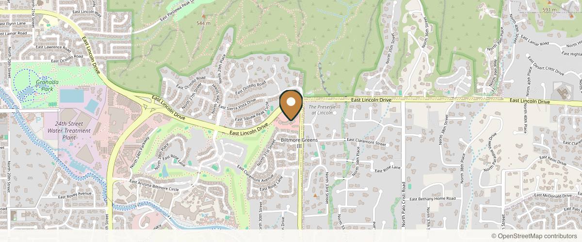 Map showing the exact location of Sculpt AZ Medspa at 3121 E Lincoln Dr, Phoenix, AZ 85016, USA