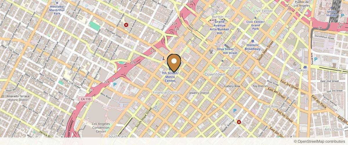 Map showing the exact location of Sculpt Med Spa Downtown Los Angeles at 700 W 7th St Ste G240, Los Angeles, CA 90017, USA