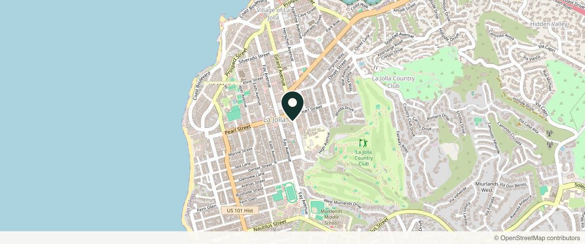 Map showing the exact location of SDBotox - La Jolla at 7454 Girard Ave, La Jolla, CA 92037, USA