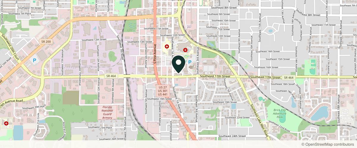 Map showing the exact location of SE Ocala - Recharge Clinic at 47 SW 17th St, Ocala, FL 34471, USA