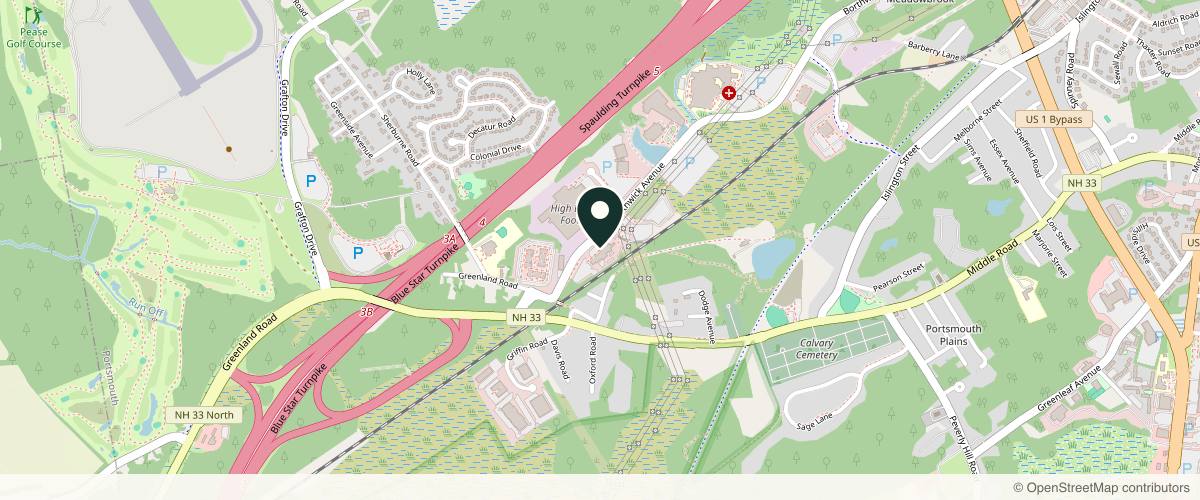 Map showing the exact location of Seacoast Plastic Surgery and Medical Aesthetics at 100 Borthwick Ave Suite 220, Portsmouth, NH 03801, USA