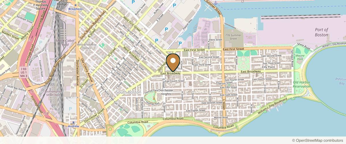 Map showing the exact location of SEAPORT MEDSPA - South Boston at 536 E Broadway, Boston, MA 02127, USA