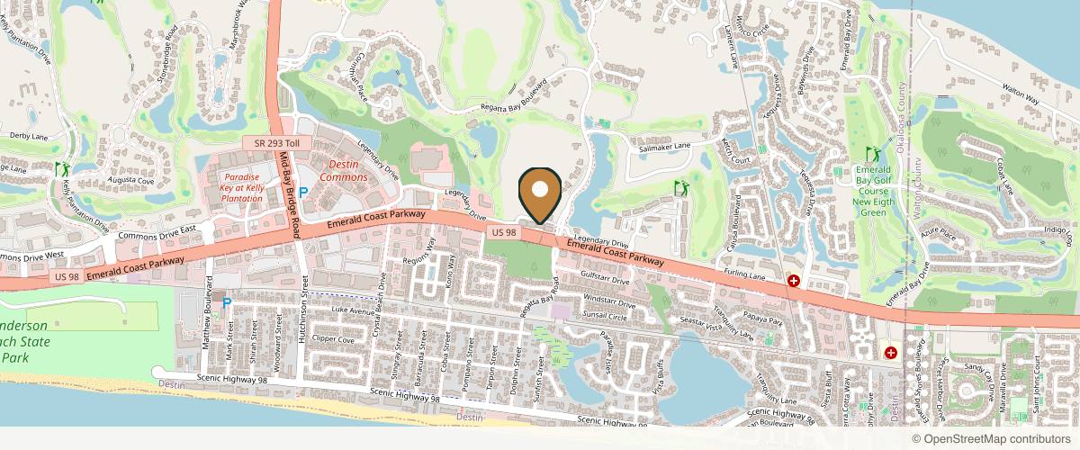 Map showing the exact location of Sei Bellissima Med Spa at 4476 Legendary Dr, Destin, FL 32541, USA