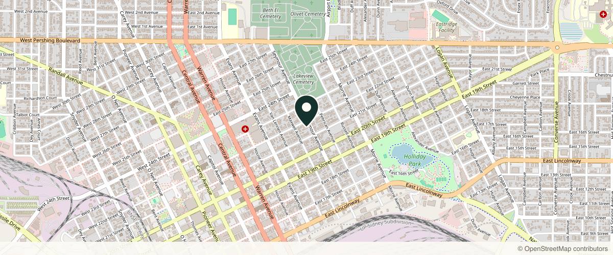 Map showing the exact location of Seitz Dermatology at 2112 Seymour Ave, Cheyenne, WY 82001, USA