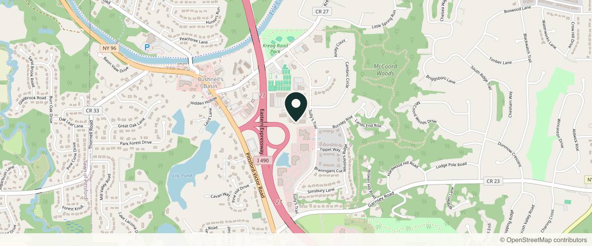 Map showing the exact location of Select Health Collective at 141 Sully's Trail #1, Pittsford, NY 14534, USA