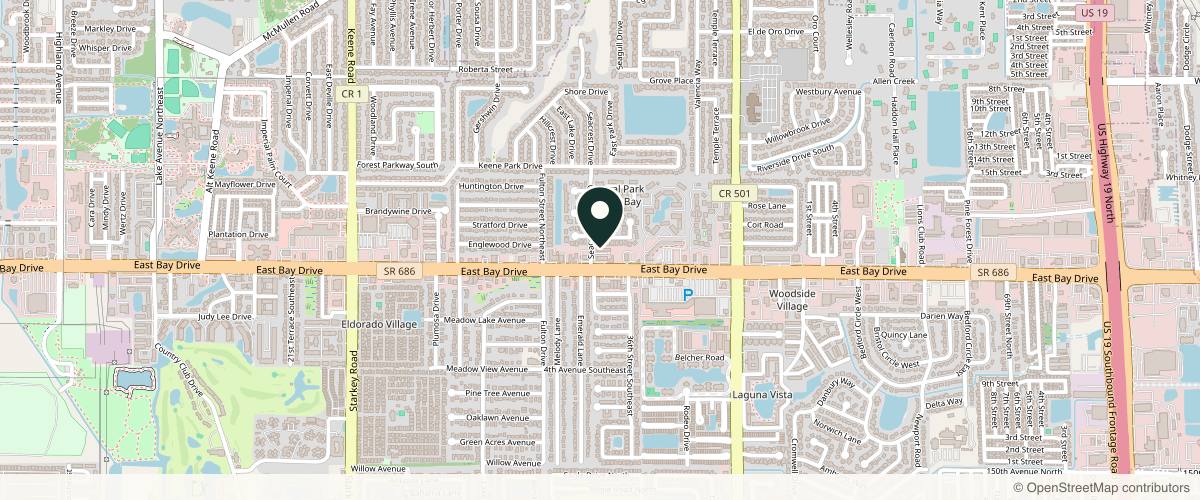 Map showing the exact location of Sense of Skin at 104 Seacrest Dr Ste 1, Largo, FL 33771, USA