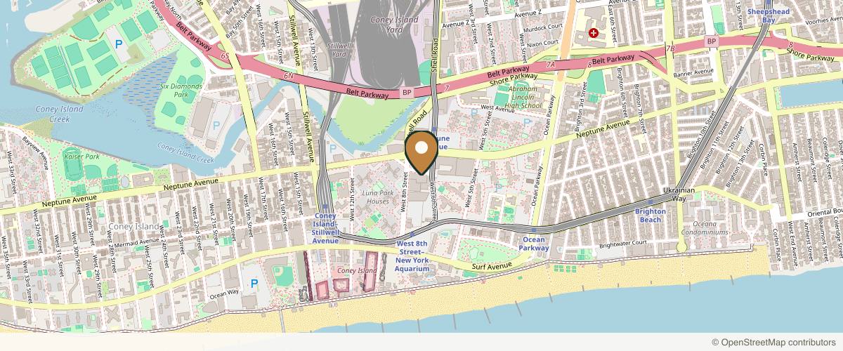 Map showing the exact location of SG Aesthetics at 626 Sheepshead Bay Rd Ste 570, Brooklyn, NY 11224, USA