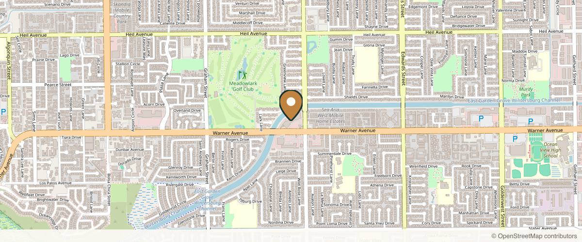 Map showing the exact location of SHAPE & SKIN Medical Spa & Weight Loss at 5911 Warner Ave, Huntington Beach, CA 92649, USA